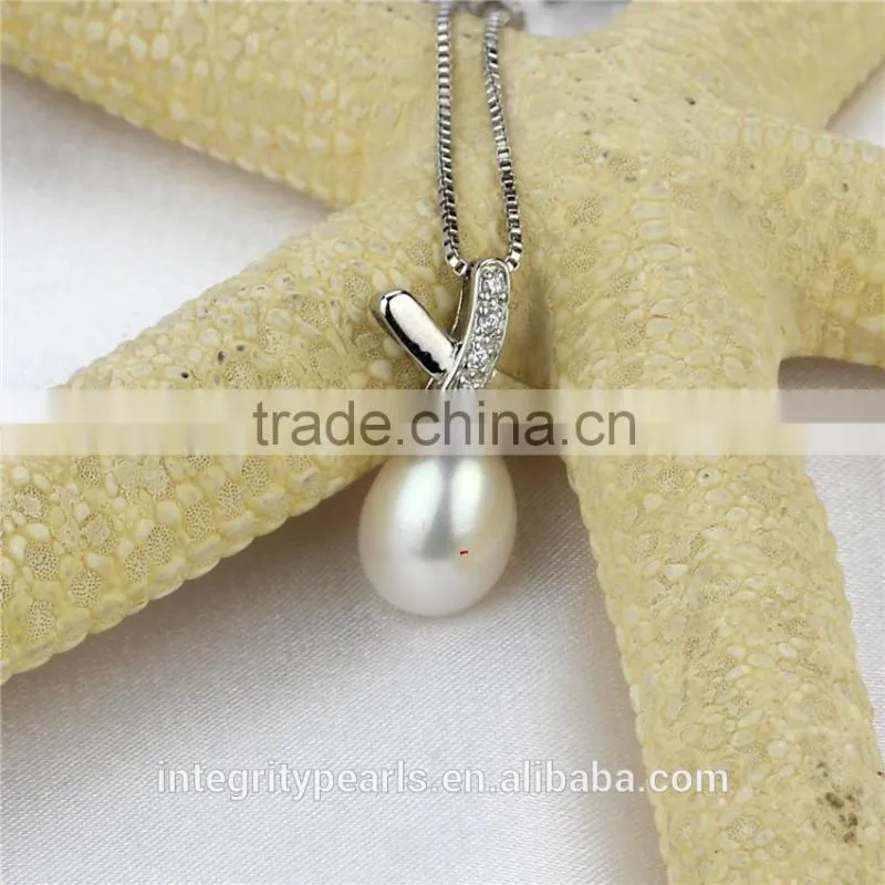 best price hot selling fashion top quality 925 sterling silver necklace&earrings natural pearl jewelry set for women