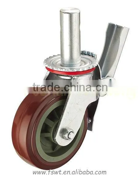 Heavy Duty PCV Plastic Single Caster Wheel