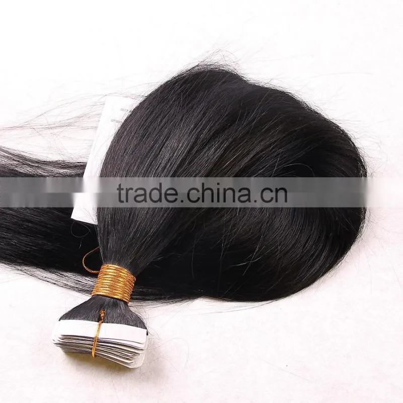 Wholesale Price Qingdao Factory Brazilian Virgin Hair Extension Human Silky Straight Tape In Hair Extension