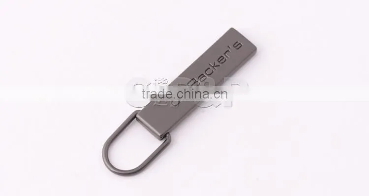 Clarity customer logo pearl gun plating color of custom zipper pull metal puller