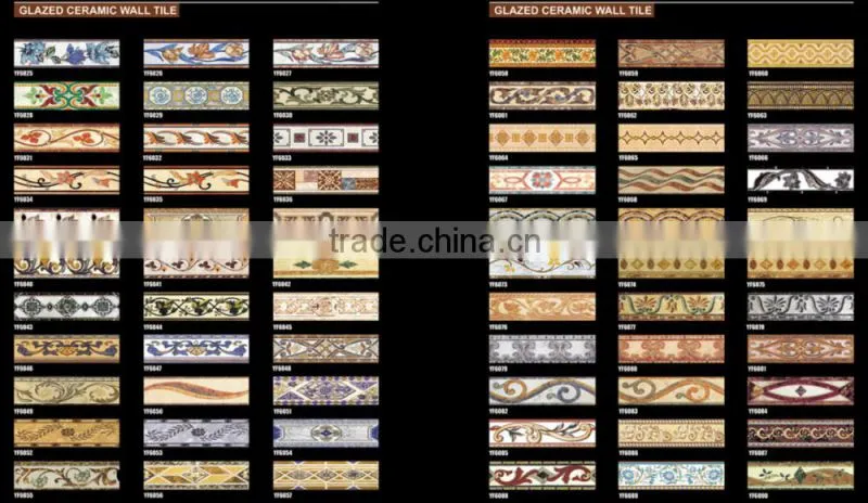 Minqing high quality glazed border tiles 80x300mm