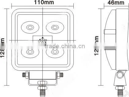 Hot Sale led work lights for truck CE Rohs Approved mini truck accessories IP67 10-30V DC 15w led work light