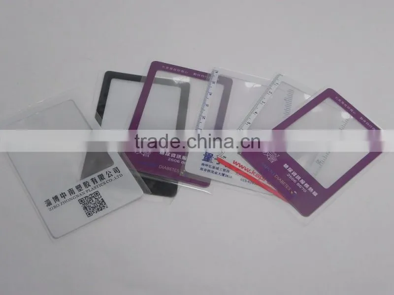 Plastic,pvc Material credit card size magnifier