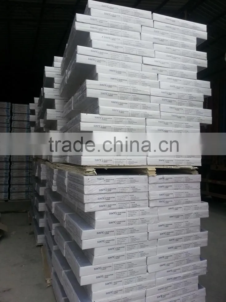2016 New Pattern PVC Laminated Gypsum ceiling tiles