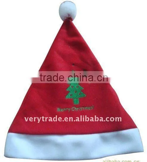 Christmas santa hat with Braid