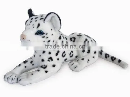 factory wholesale realistic plush toys sitting snow leopard stuffed plush jungle animal toy super soft plush brown leopard