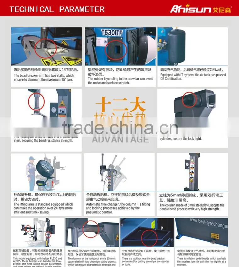 automatic tire changer and China tire changing equipment
