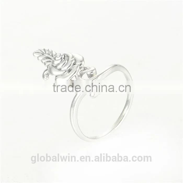 New European Design Valentines' Gift Rose Value 925 Silver Rings