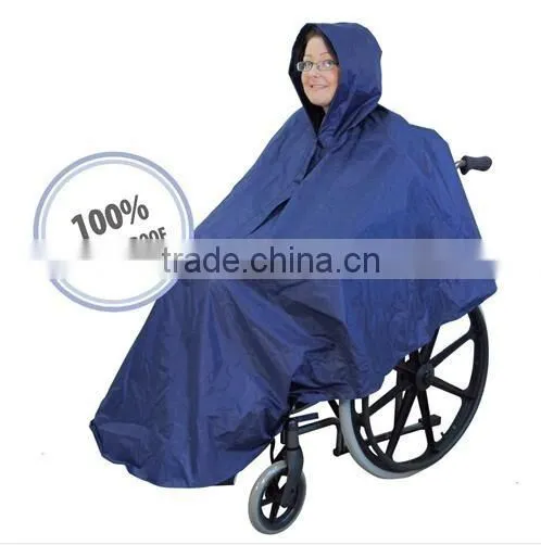 Rehabilitation Therapy Supplies Accessories Waterproof Safety Reflective Wheelchair Poncho Rain Suit