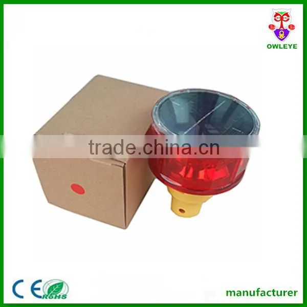 red led flashing solar energy barrier lamp for road safety