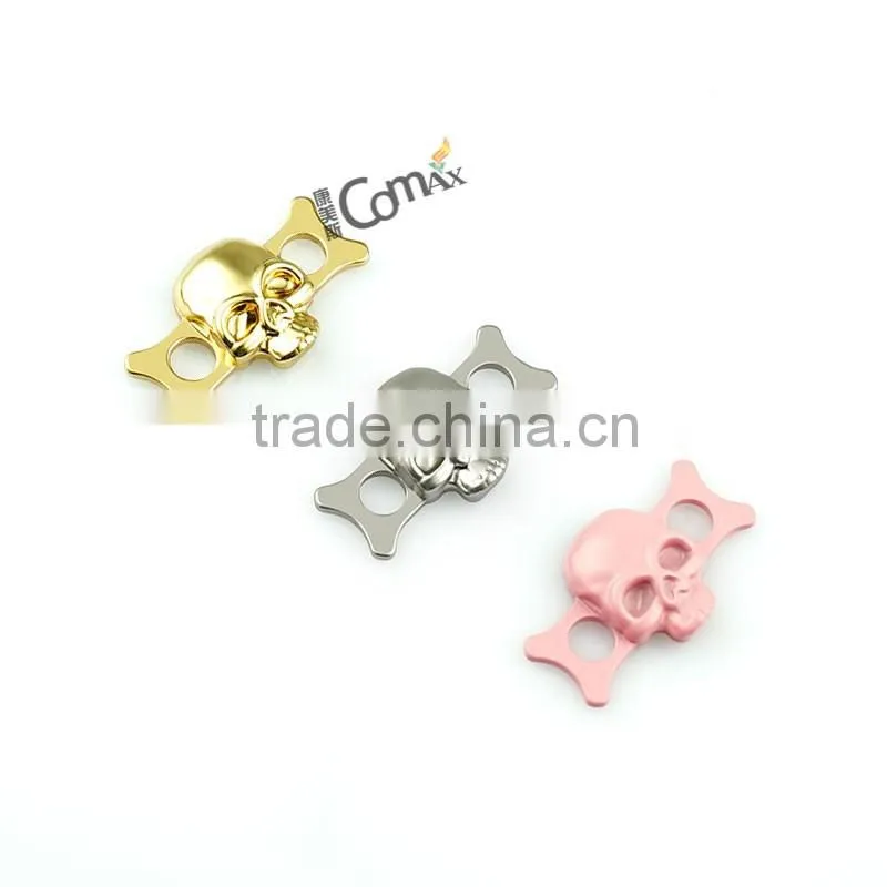 Ladies metal skull clothing brands logos for sewing