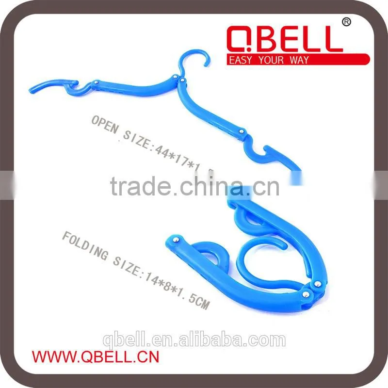 Multi-function Plastic Travel Expandable Folding Clothes Hanger/Plastic Folding Clothes Hang/Travel Clothes Hanger