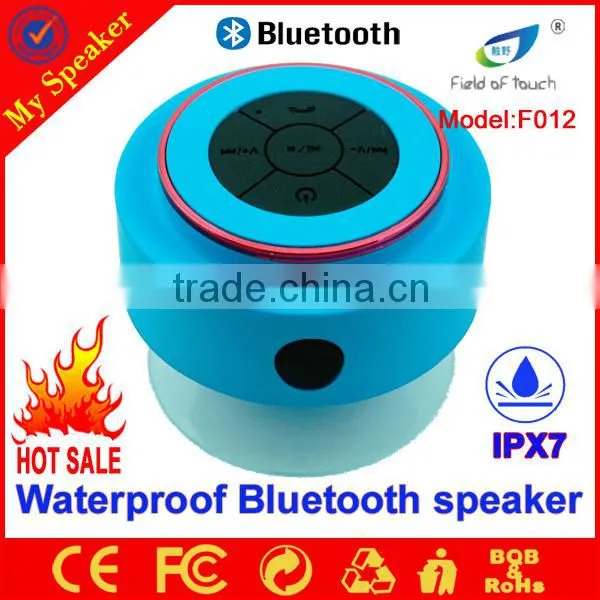 F012 black/orange color floating waterproof bluetooth speaker