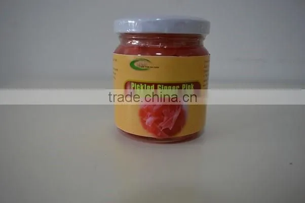 Bottole Packing Pickled Sushi Ginger made by 2016 sushi ginger 210g