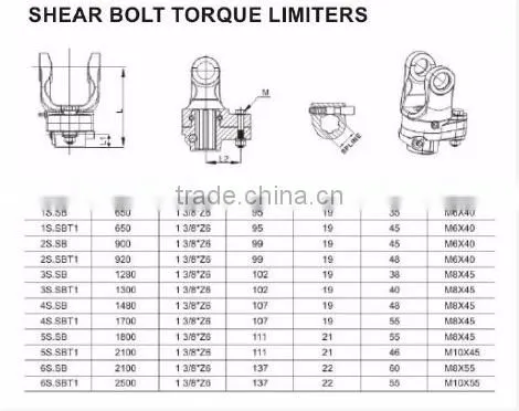 Shear Bolt Toequr Limiter