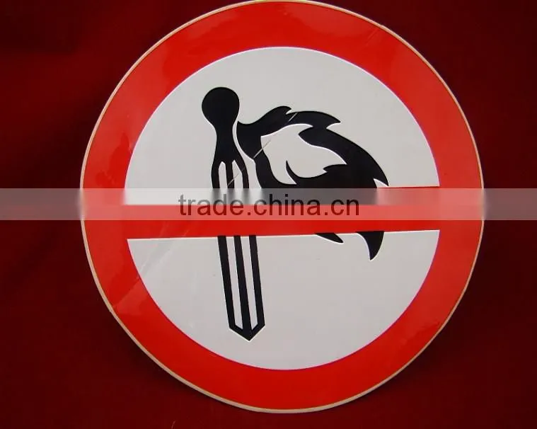 round hazard safety sticker printing