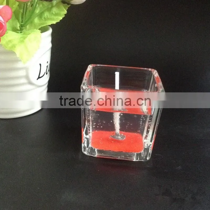 jelly candle,arts wax,fresh and romantic glass candle cup.Colorful candle