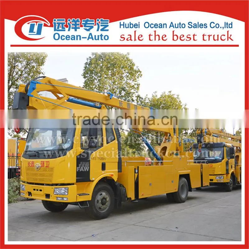 Driving type 4x2 FAW 20 meters aerial platform working truck for sale