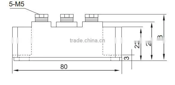 MDS50A three phase rectifier bridge module