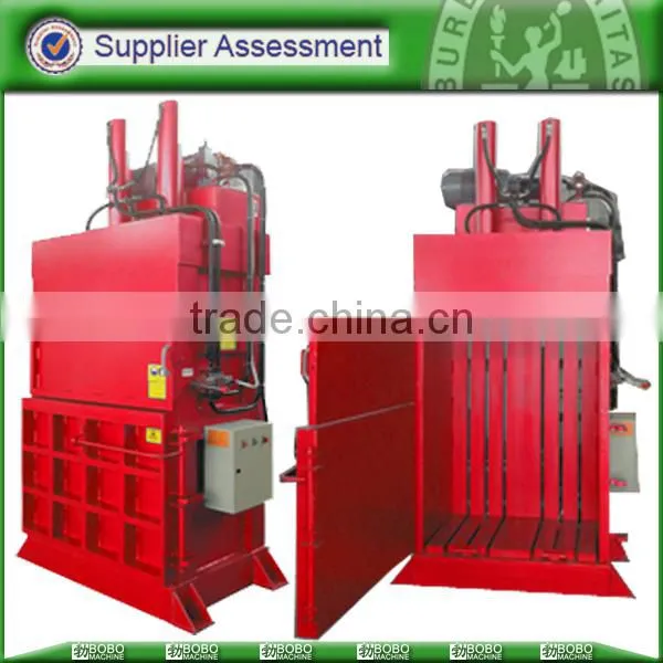 Hydraulic press cylinder baler for waste paper