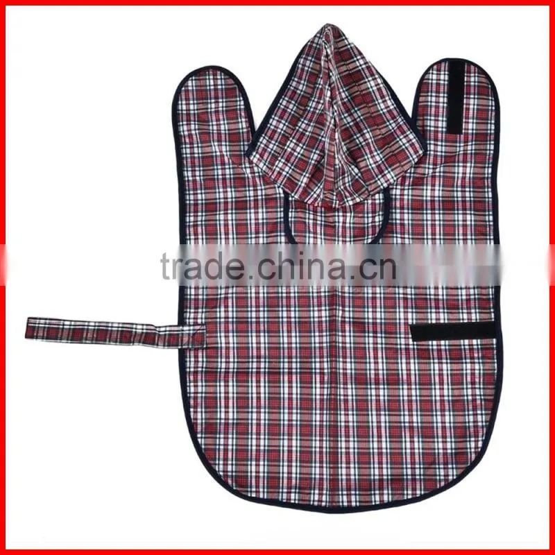 Pet Dog Raincoat Jacket Vest Puppy Dog Cat Waterproof Rain Coat Plaid Cloaks