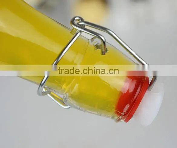 Glass Swing Top Spices square round Bottle(HLTH-L020)