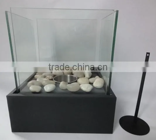 free standing bio ethanol iron fireplace with SST box burner