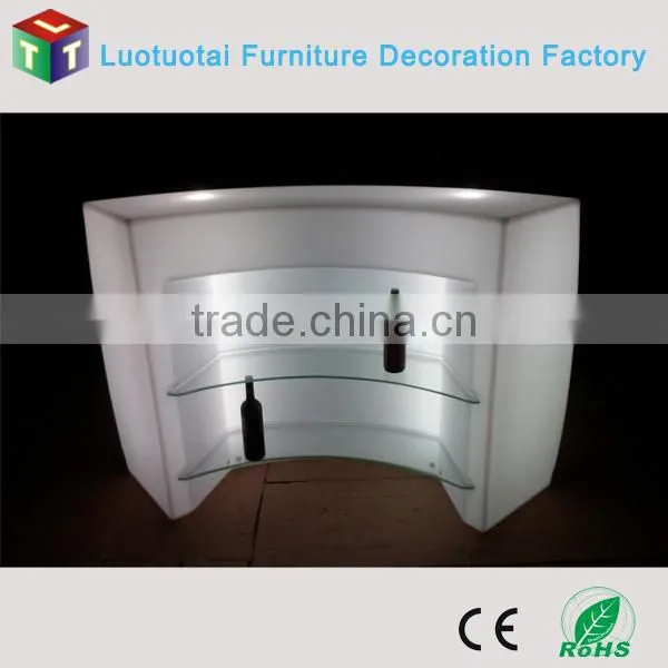 cheap plastic flexible led table/bar counter with light