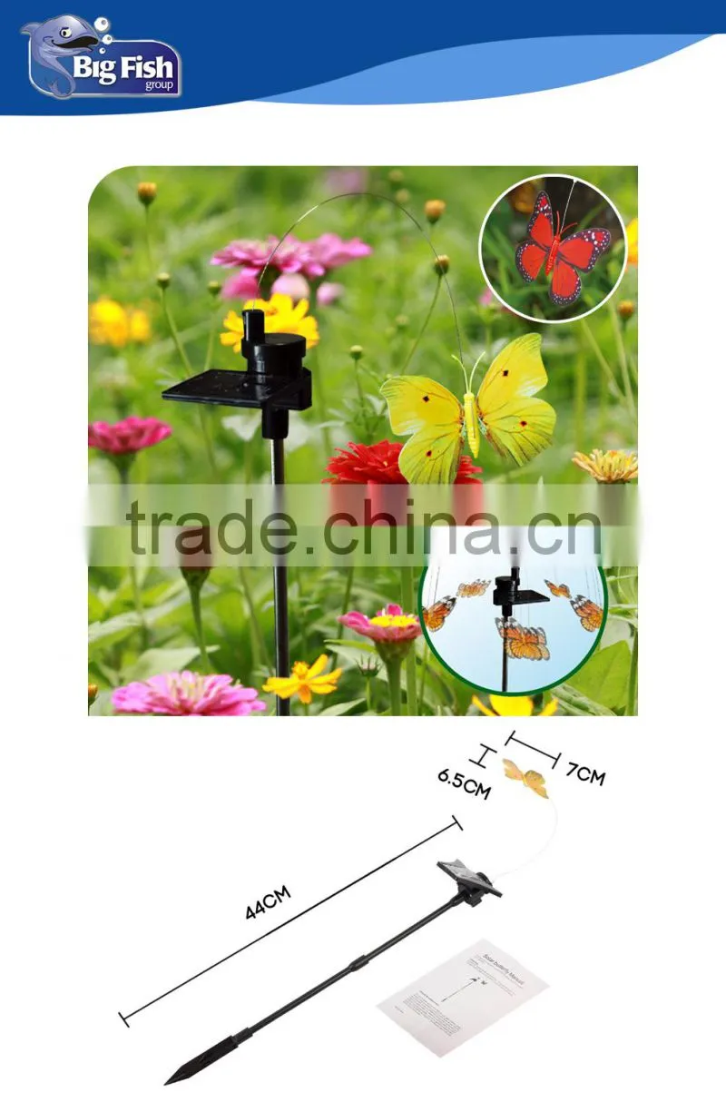 Good waterproof Rotating bird butterfly solar light/Solar powered rotating motion butterfly/Solar Powered Motion Butterfly