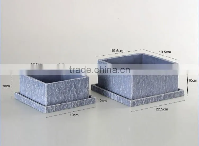 Hot selling modern outdoor garden fiberglass flower pot holder