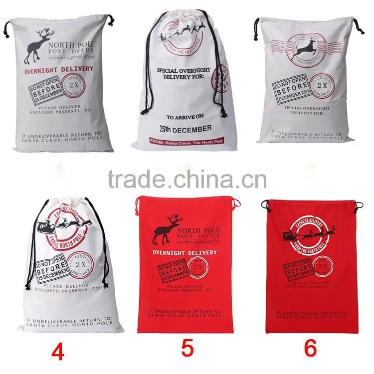 Large Felt Christmas Gift Bag Santa Sack - Two Designs Available