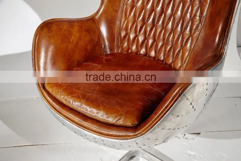vintage living room furniture egg chairs with aluminium back