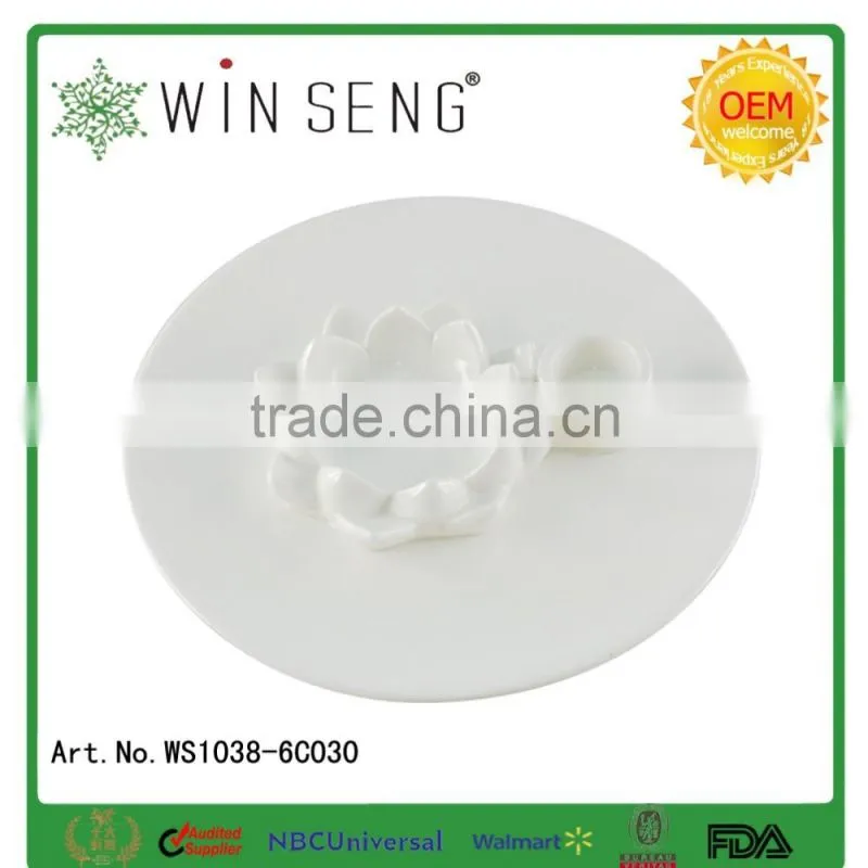ceramic white porcelain "lotus" egg tray, egg holder, egg dish, egg plate