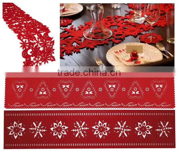 high quality new fashion cheap laser cut polyester felt table placemat home decor wholesale custom design manufacturer in China