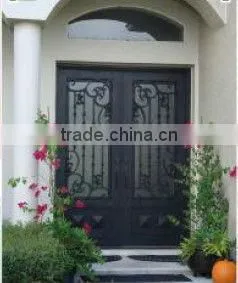 European Style Wrought Iron Double Entry Door BG90109(1)