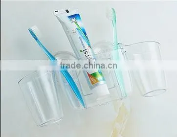 plastic transparent toothbrush holder combination set