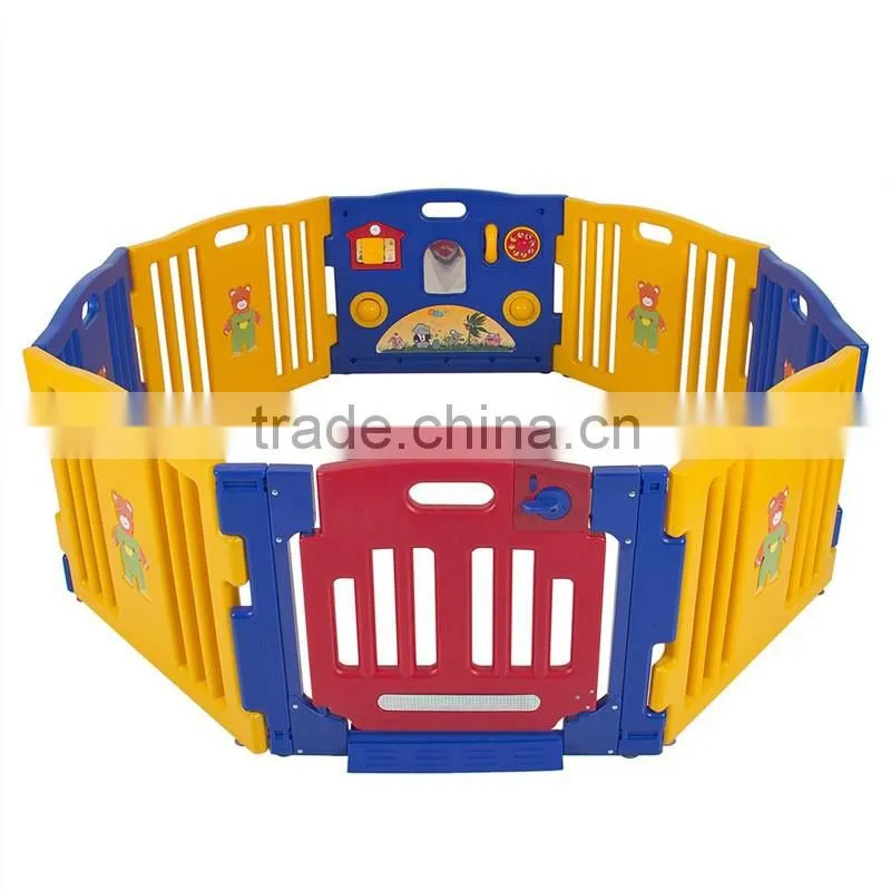 Hot selling plastic fence panel large adjustable playpen baby 2016