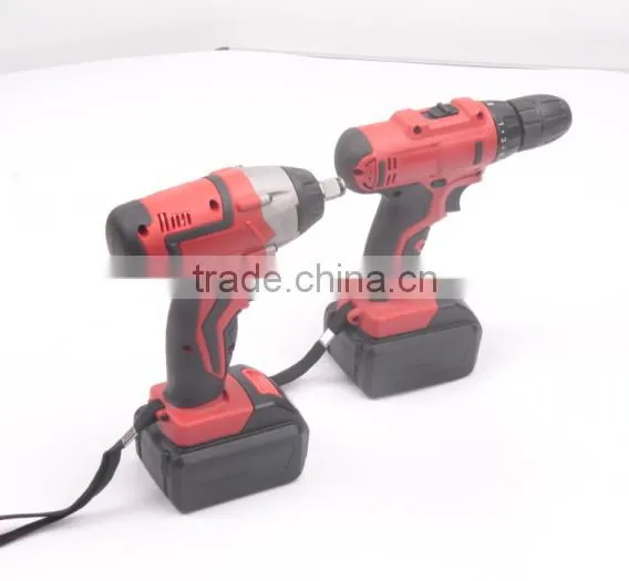 2016 new type cordless drill 18V LI-battery power drill and power impact