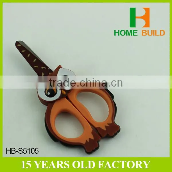 Factory price HB-S5105 5" owl pattern kid cartoon scissors