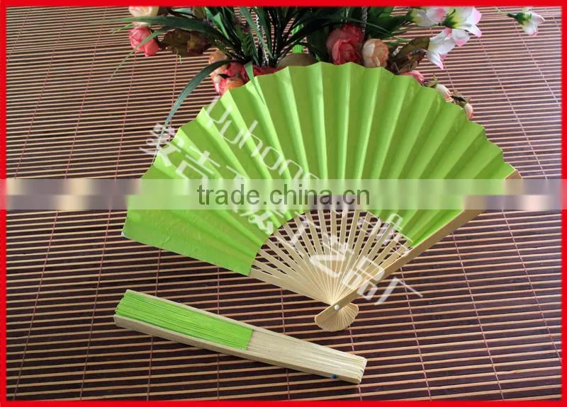 Cheap and colorful wedding paper fan wholesale