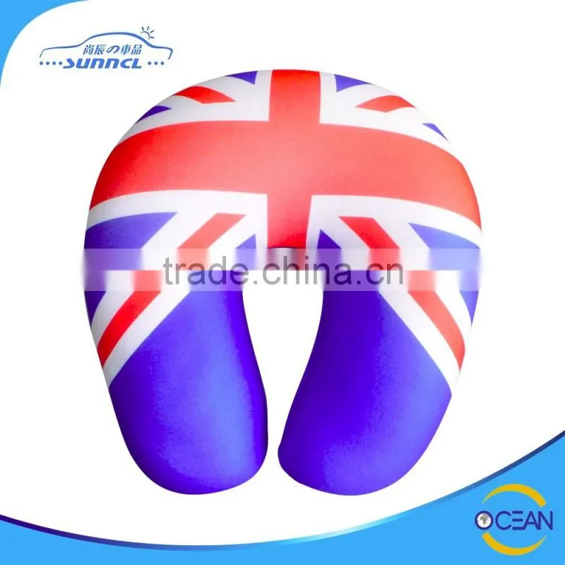 Hollow Microfiber Cotton Filling Comfortable Car Travel Cylinder Neck Pillow