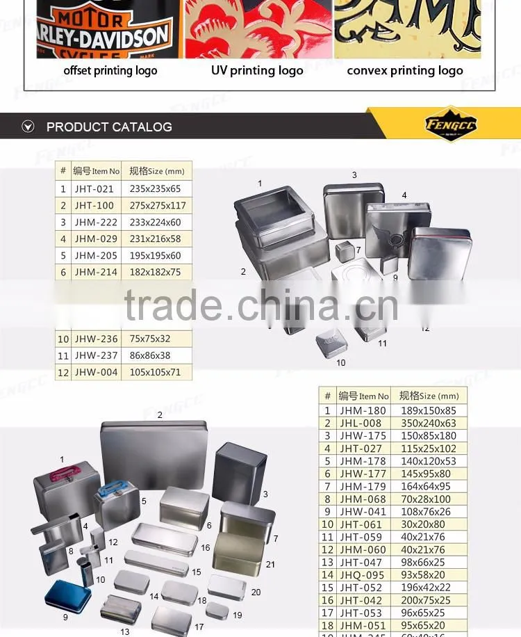 Customized Full Color Printed Biscuit Metal Tin Box
