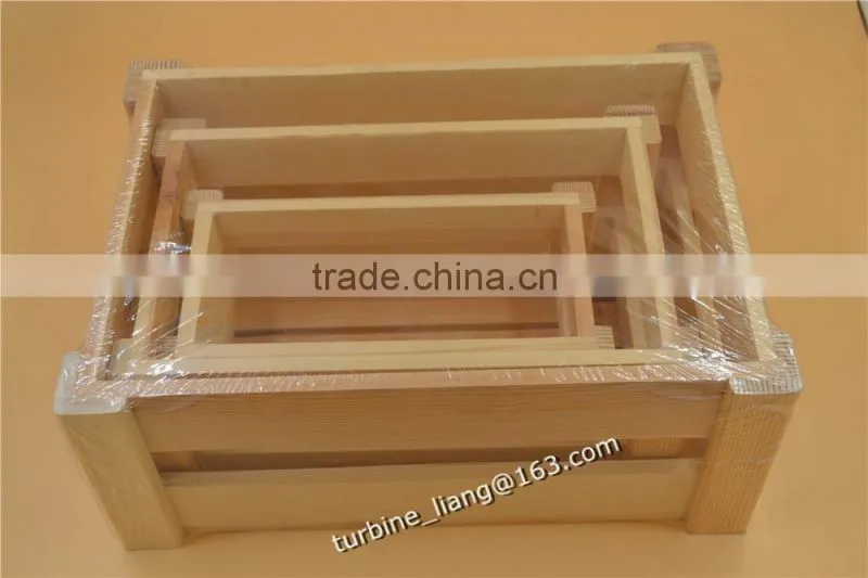 Large Natural Wood Box or Wooden Crate