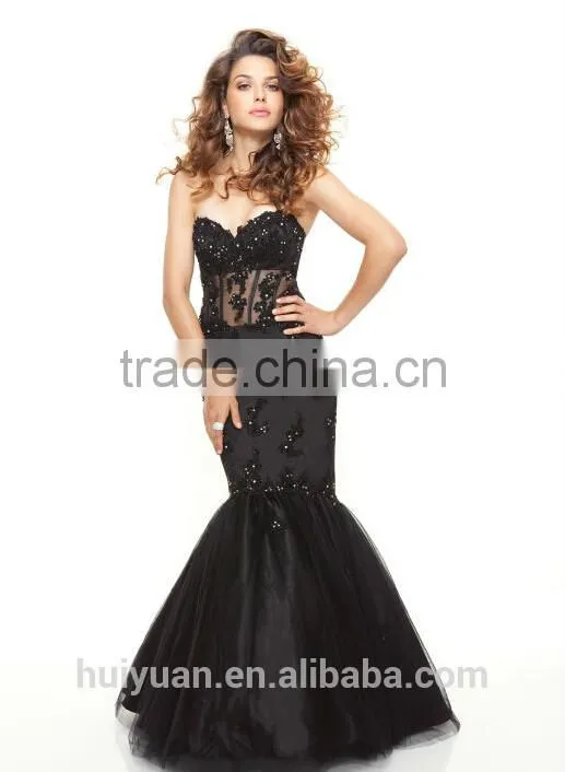 sexy red black beaded satin mermaid fairytale evening dresses