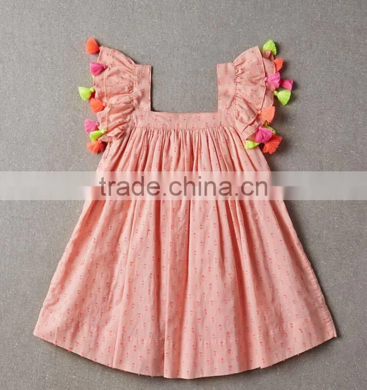 New design jasper corduroy cotton frock kids clothes western style girls party dress