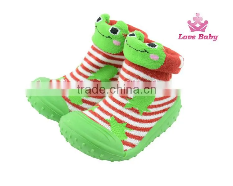 Boutique wholesale mix colors animal newborn rubber gum sole shoes