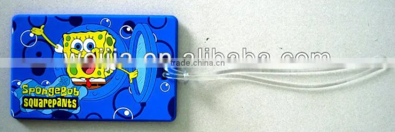 3D cartoon PVC luggage tag