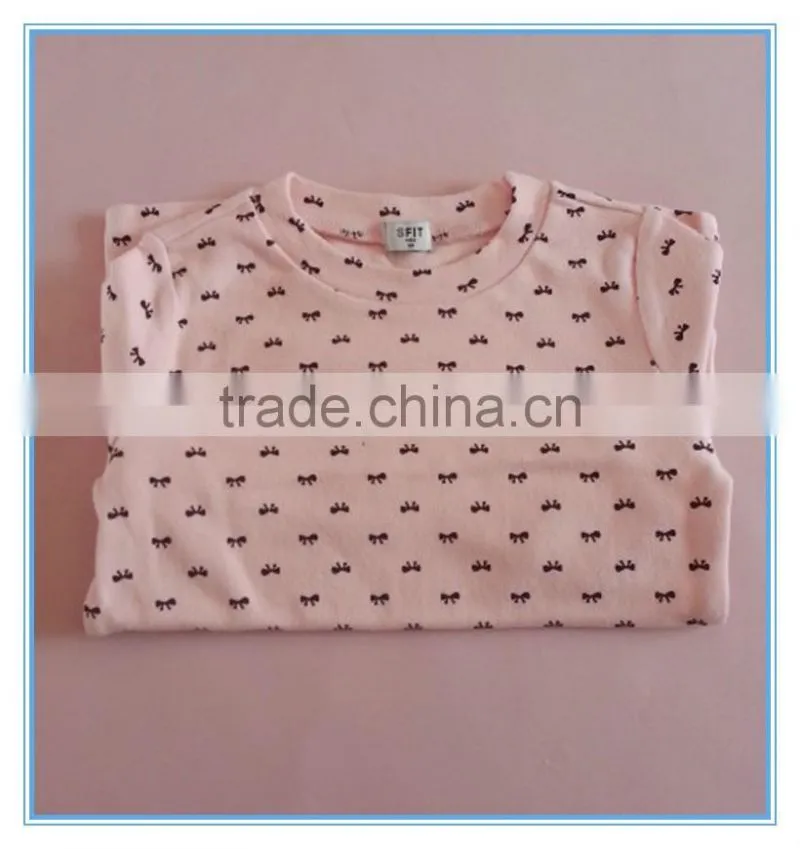 Wholesale OEM Children Gilrs Cotton Underwear Set Long Johns, High Quality Kids Pajamas Clothes for Child