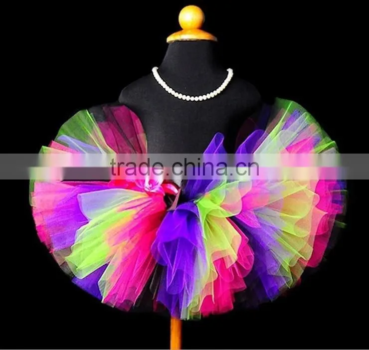 2015 super fluffy purple with Turquoise blue kids parth birthday pettiskirt tutu