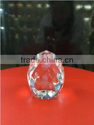 2D Laser Crystal Engraving,Egg Shape Crystal Paperweight for Sale
